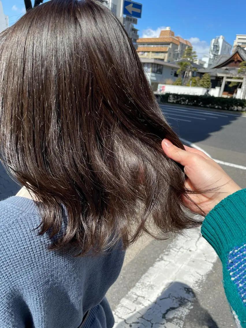 セミロング カラー ヘアアレンジ 🫧ヒシダアキ taboo.i🫧のヘアスタイル