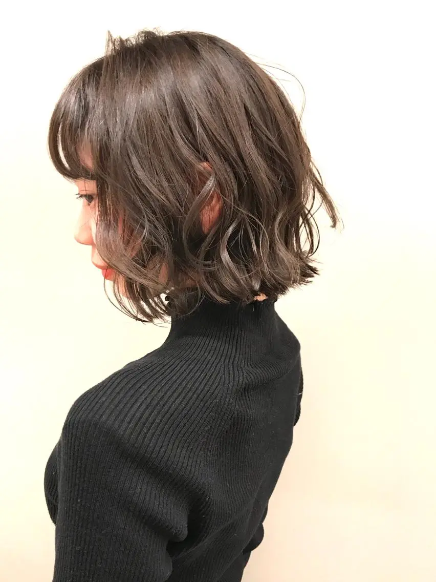 ショート カラー パーマ ヘアアレンジ 💖艶と似合わせ💖 ブリーチ縮毛矯正💖のヘアスタイル