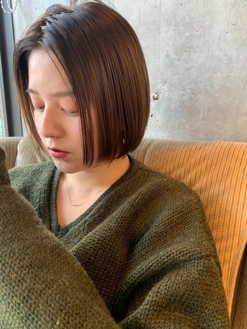 ショート カラー カット ヘアカラー トリートメント MAYU 💚森下のヘアスタイル