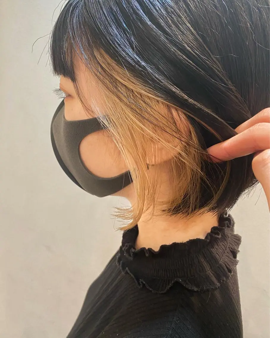 ショート カラー ベージュカラー ボブ tonari 梅田、中崎町のヘアスタイル