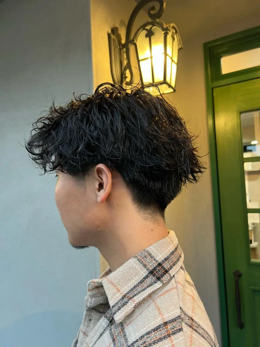 ショート パーマ メンズ メンズパーマ SHION men's permのヘアスタイル