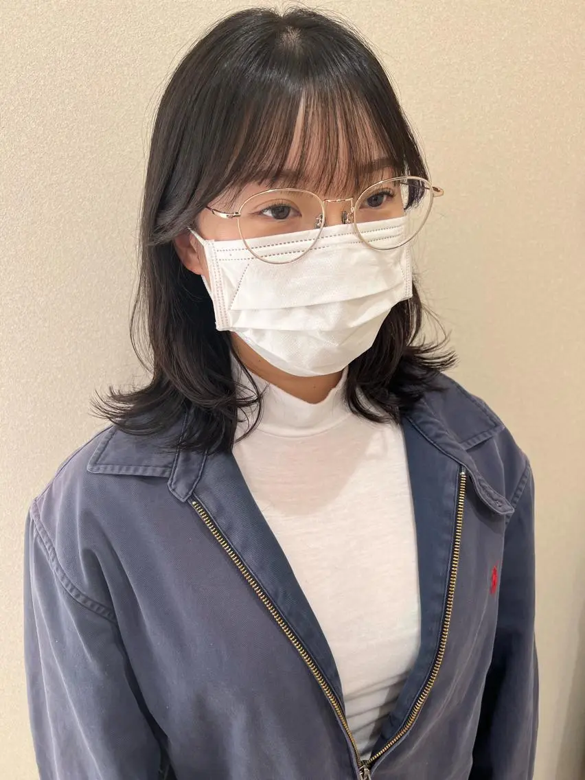 ミディアム カラー ボブ 外国人対応 佐久間のヘアスタイル