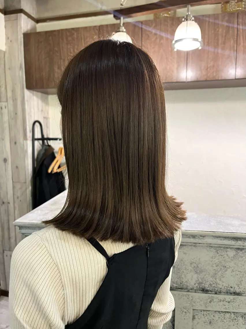 ミディアム カラー カット ヘアカラー トリートメント MAYU 💚森下のヘアスタイル