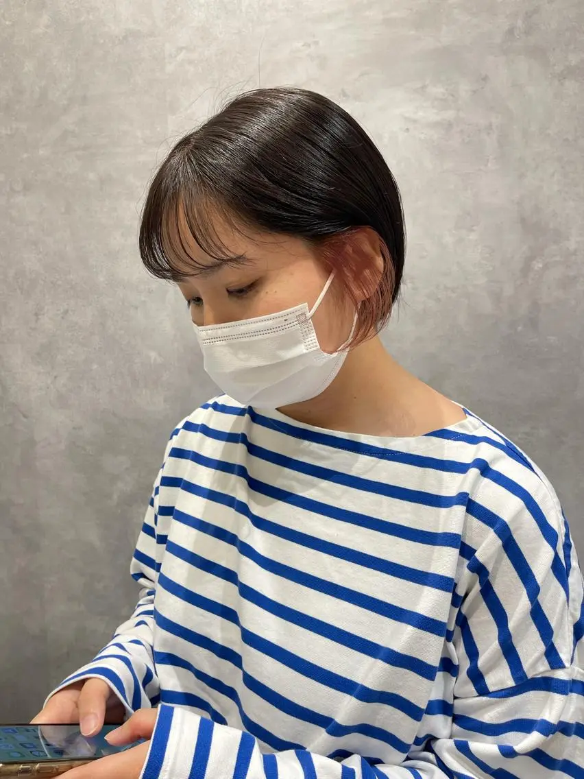ショート カラー ブリーチ ピンクカラー ヘアスタイルは 『キーちゃん』に!のヘアスタイル