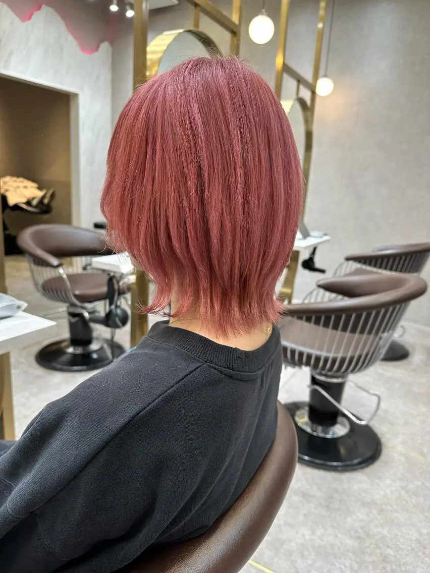 ミディアム カラー ヘアアレンジ ヘアカラー トリートメント 天神/ブリーチ/ ブリーチなしカラーのヘアスタイル