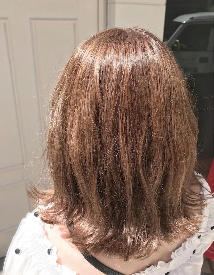 ミディアム カラー ベージュカラー ブラウンカラー ハイトーンカラー ハイトーンベージュ 🫟Blanco🫟 Color&Careのヘアスタイル