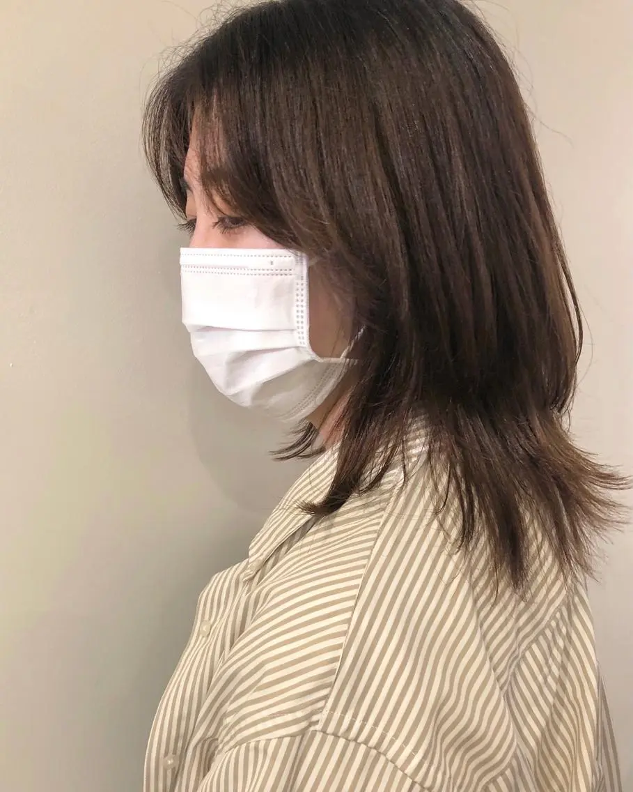 セミロング レイヤーカット カット トリートメント 髪質改善/レイヤー/ お顔まわり/Ami.のヘアスタイル