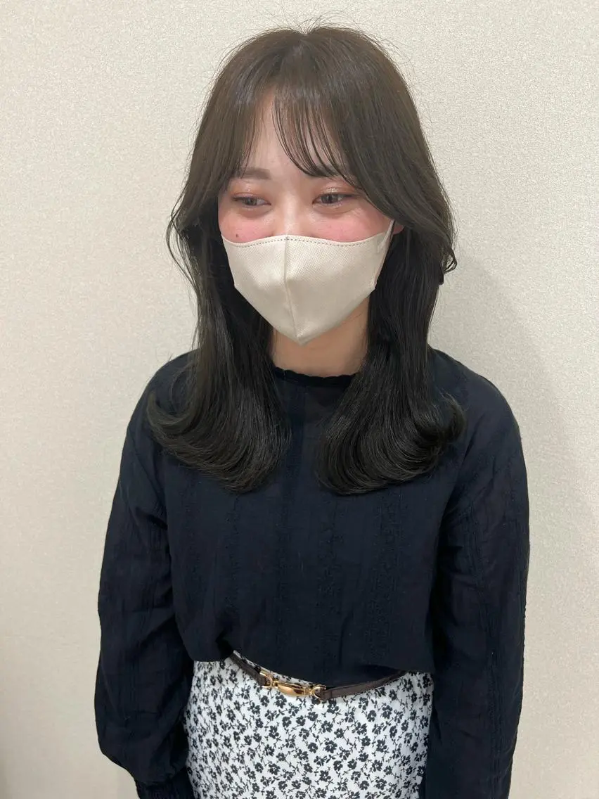 ミディアム カラー 外国人対応 佐久間のヘアスタイル