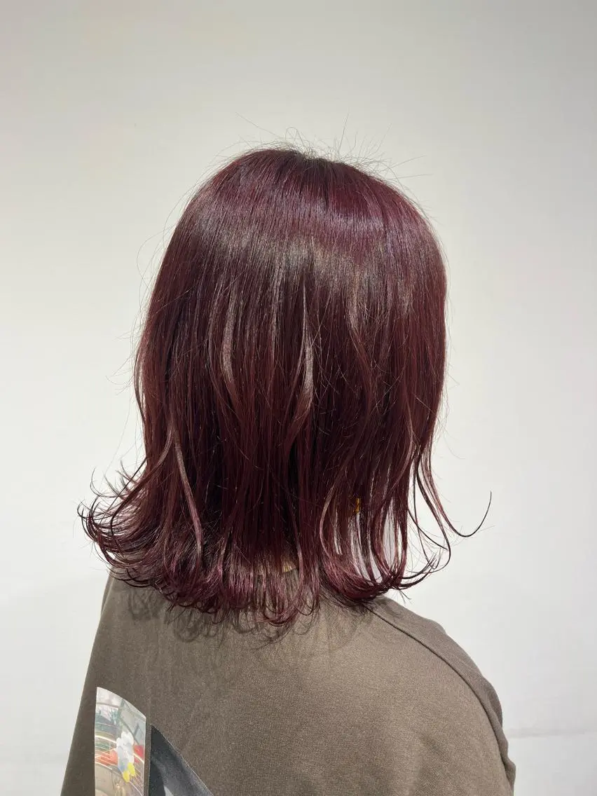 ミディアム カラー ラベンダーカラー ラベンダーピンク ピンクカラー カット ヘアカラー 【暖色カラー特化】 中山由梨のヘアスタイル