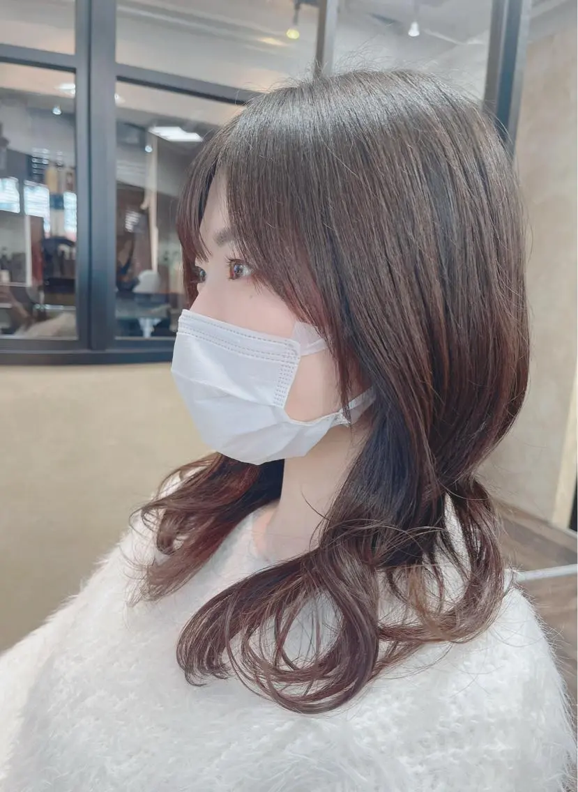 ロング カラー ヘアアレンジ サイドバング 小顔カット カット ヘアカラー トリートメント 学割有り/清楚/韓国 風/レイヤー/拓朗のヘアスタイル