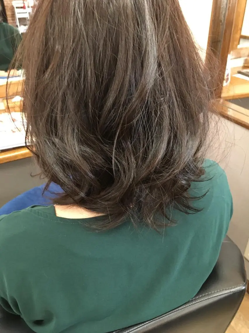 ミディアム カラー カット ヘアカラー 五十嵐 聡のヘアスタイル