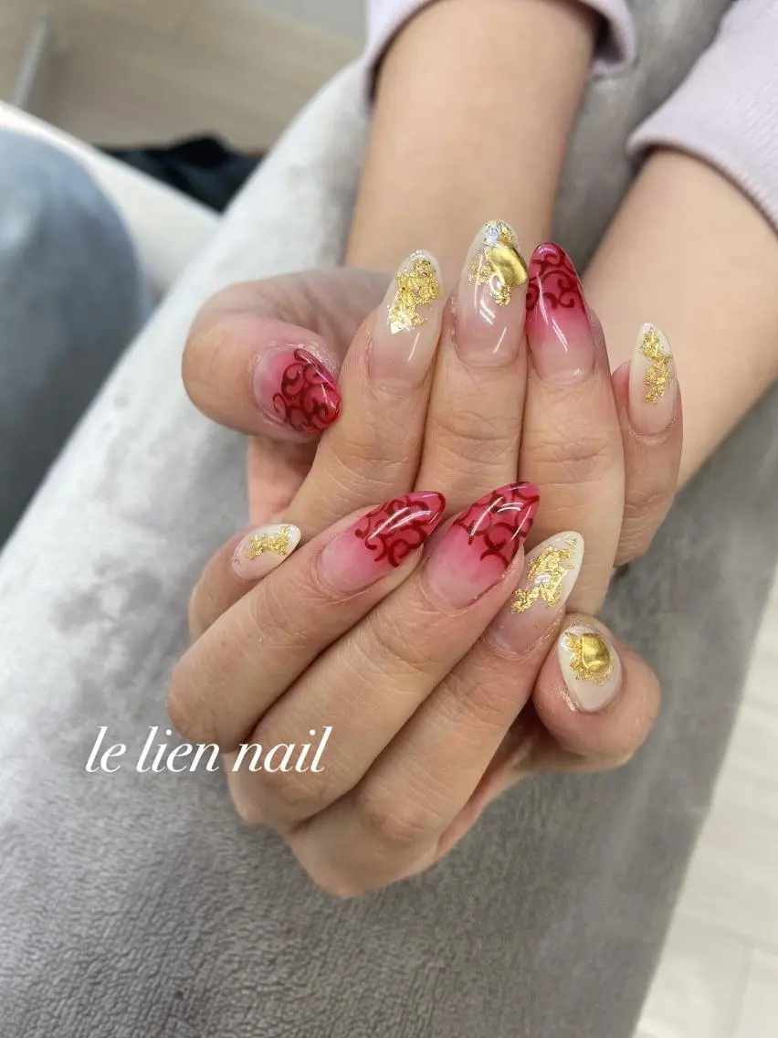 ネイル アートネイル 持ち込み ニュアンスネイル le lien nailのネイルデザイン
