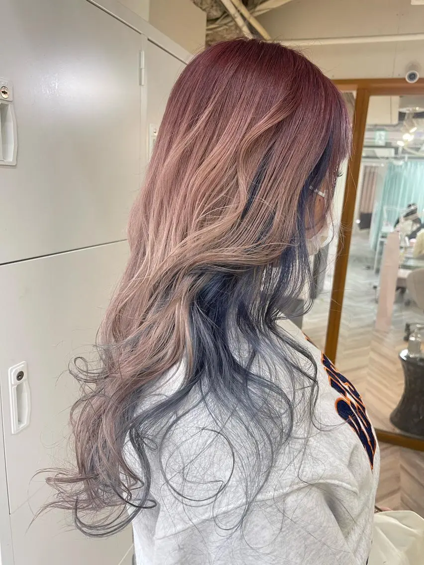ロング カラー ブリーチ インナーカラー エクステ トリートメント ヘアカラー エクステ ヘアセット ハナ💎中韓/艶髪 ハイトーン/エクステのマツエク・マツパデザイン