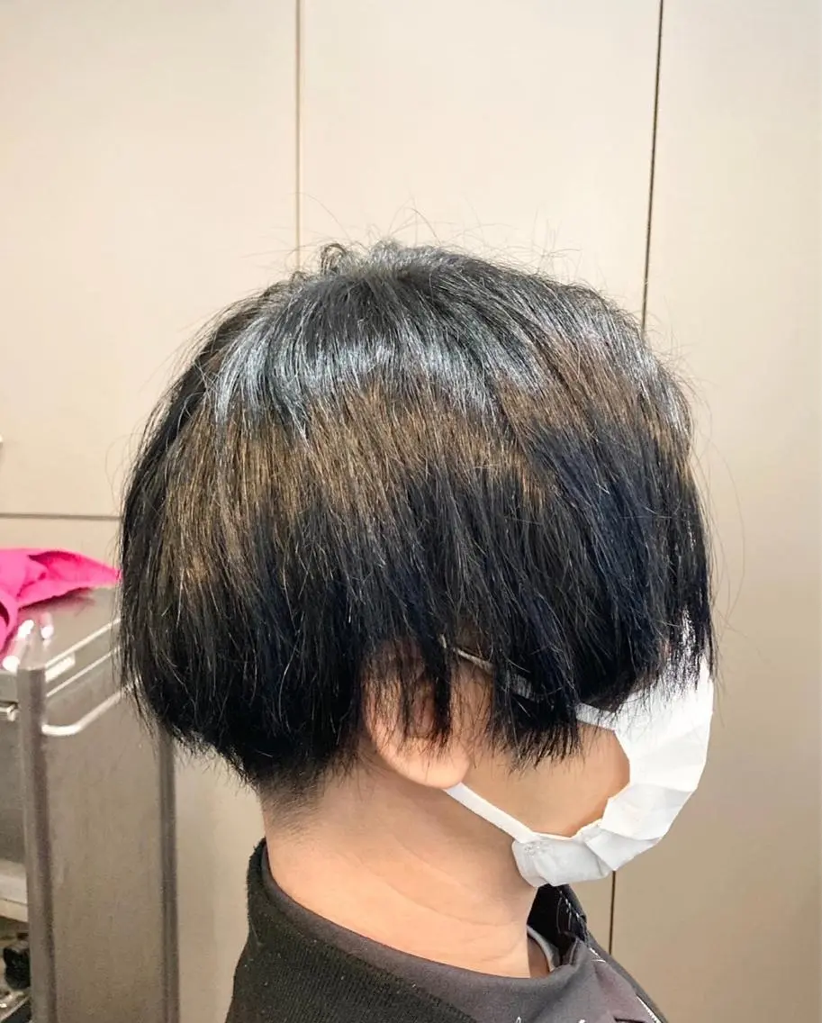 メンズ センターパート カット 藤森 達也のヘアスタイル
