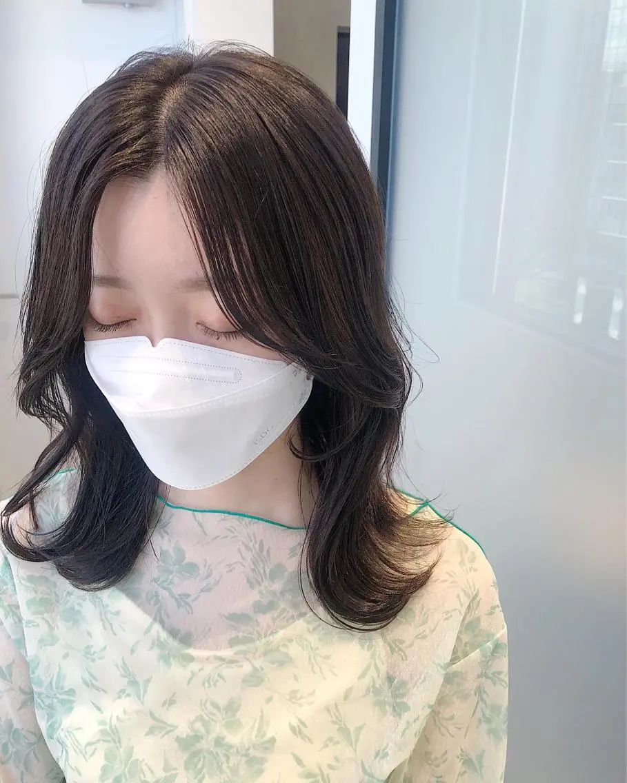 ミディアム カラー 髪質改善/顔まわり 石原のヘアスタイル