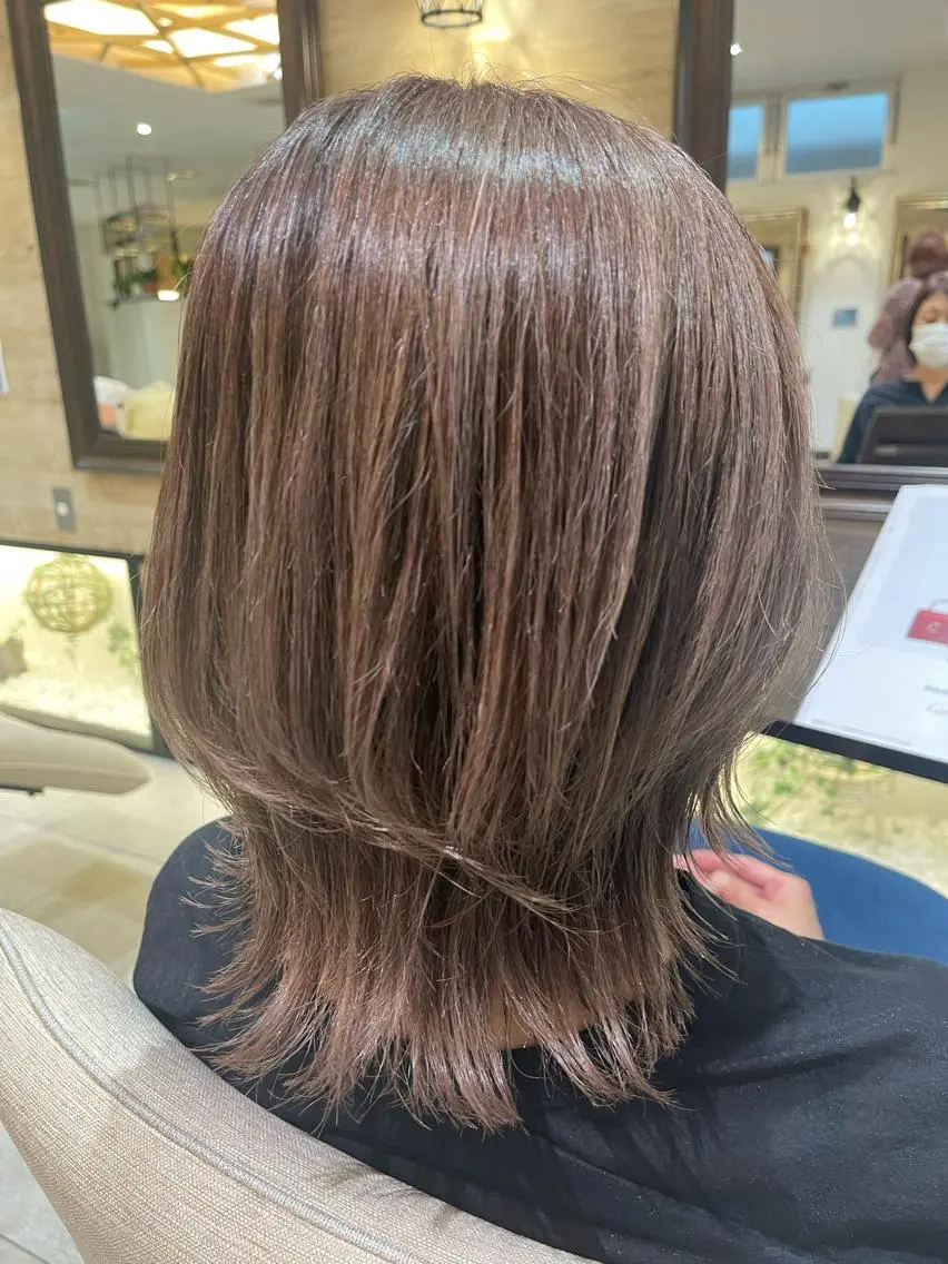 ミディアム ヘアカラー 🫧髪質改善特化🫧 🍒青山佳代🍒のヘアスタイル