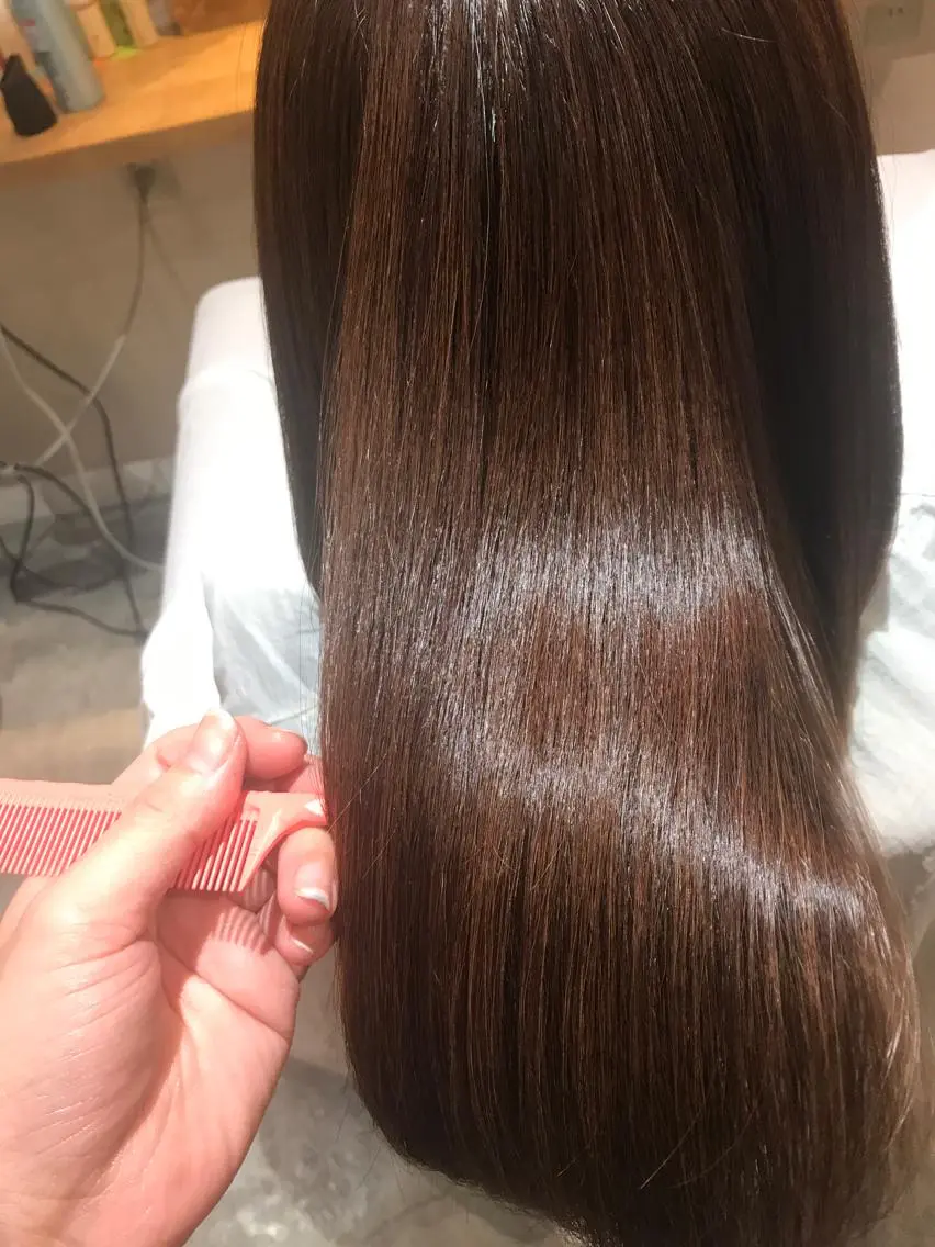 ロング カラー 髪質改善×矯正🫧 韓国ヘアasamiのヘアスタイル