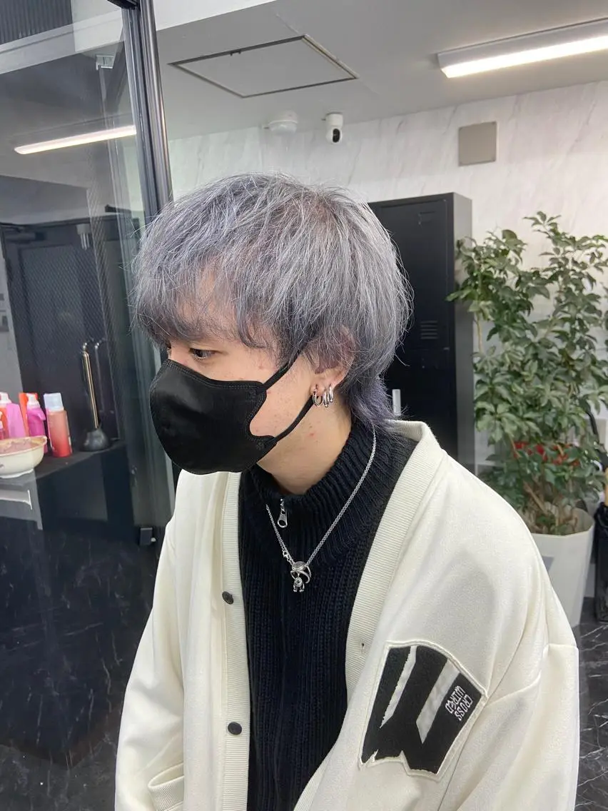 ミディアム カラー メンズ メンズハイトーン ハイトーンカラー ヘアカラー トリートメント メンズ特化/ マンツーマン/Ryuのヘアスタイル