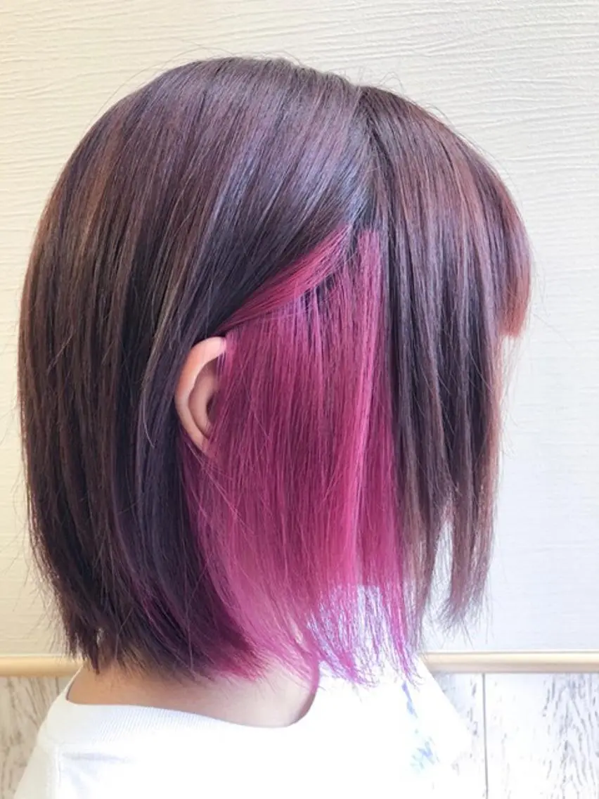 ミディアム カラー ブリーチ インナーカラー ヘアカラー トリートメント 牧野恭平 【★酸性縮毛矯正★】のヘアスタイル