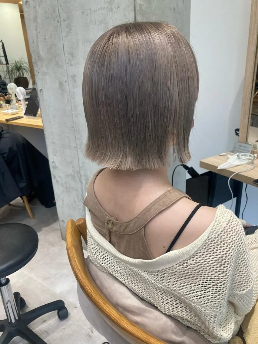ショート ヘアカラー トリートメント ✨色持ちの良い艶 カラー✨蟹江真世のヘアスタイル