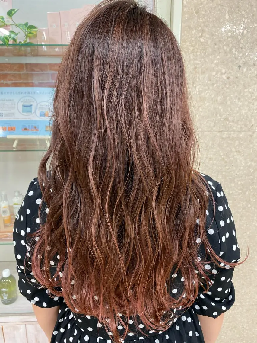 ミディアム カラー カット ヘアカラー トリートメント 菅村 勇亮のヘアスタイル