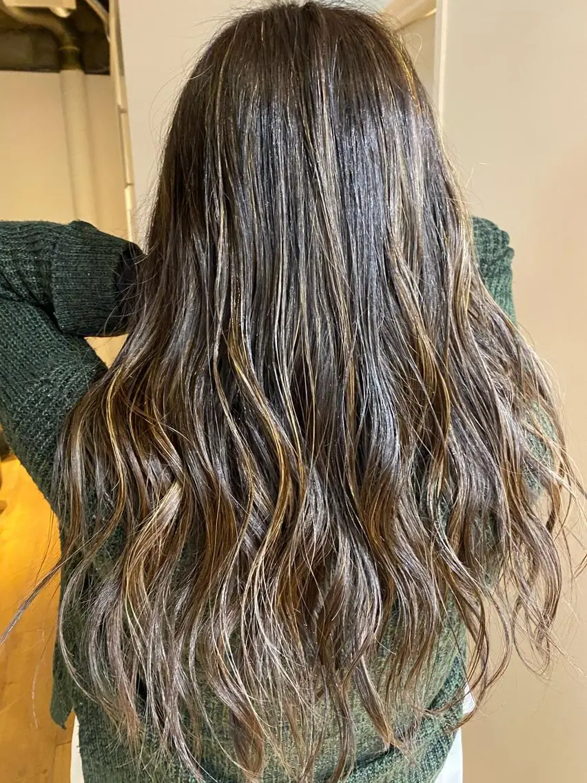 ロング カラー ヘアアレンジ ハイライトカラー ハイライト 久米 治仁のヘアスタイル