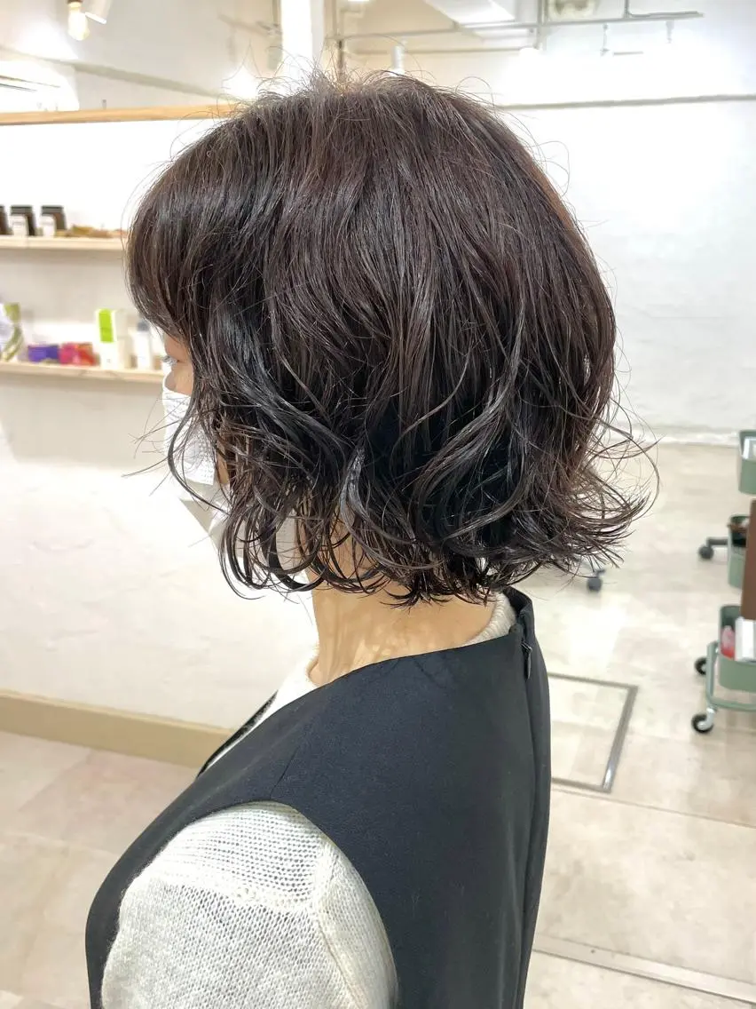 ショート パーマ 髪質改善 縮毛矯正/ レイヤー/銀座/本木のヘアスタイル