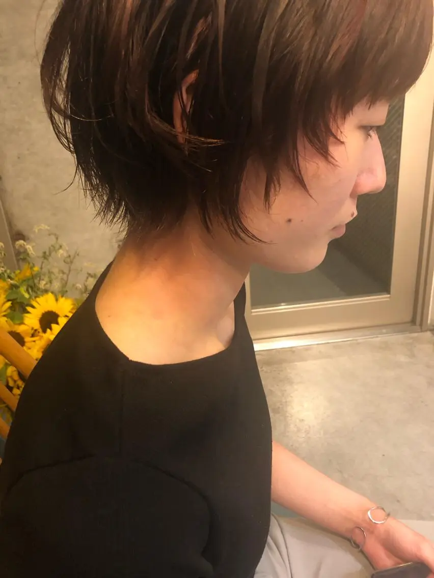 ショート ウルフカット 🌈圧倒的デザイン パーマ 関和希のヘアスタイル