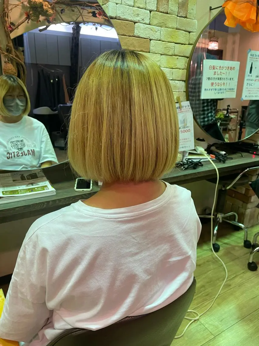 ミディアム hair make echo滿木あい花のヘアスタイル