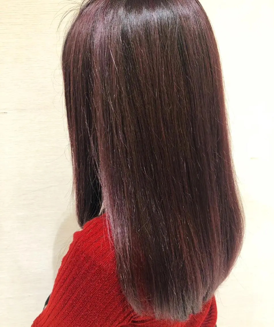 ロング カラー ピンクカラー ピンクパープル パープルカラー 完全美髪特化 髪質改善/島　悠輔のヘアスタイル