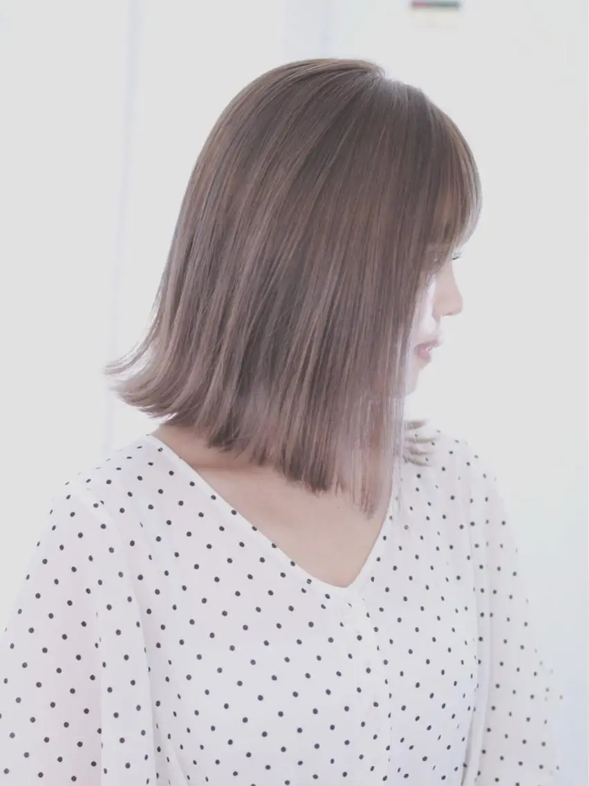 ミディアム カラー パーマ ヘアアレンジ MK エムのヘアスタイル