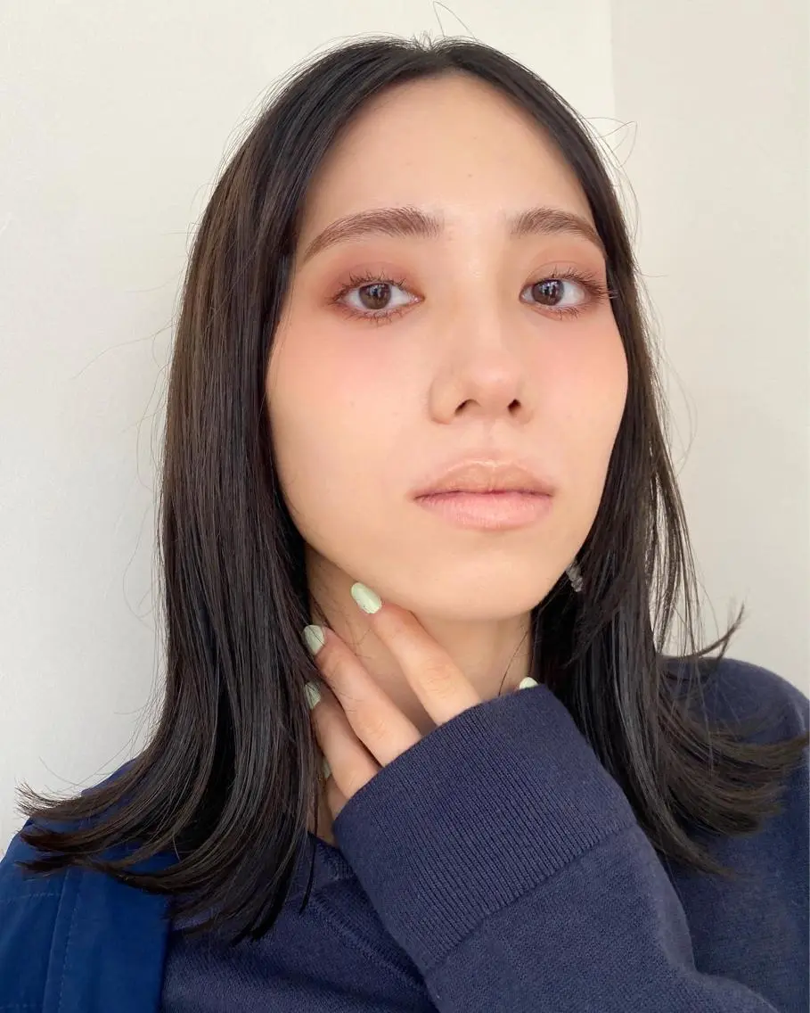 セミロング カラー ヘアアレンジ マツエク・マツパ アイブロウ shoji༄ mikuのヘアスタイル
