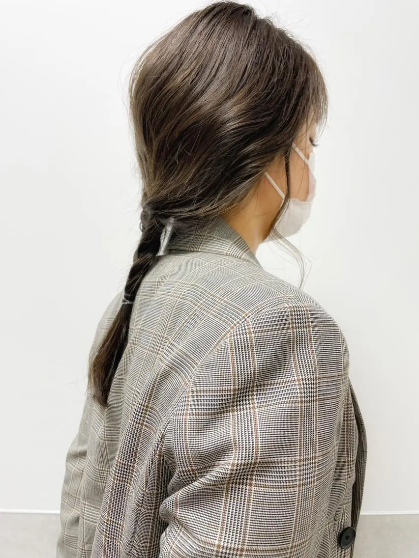 ロング カラー グレージュ ショート特化 /天神大名/ハルナのヘアスタイル