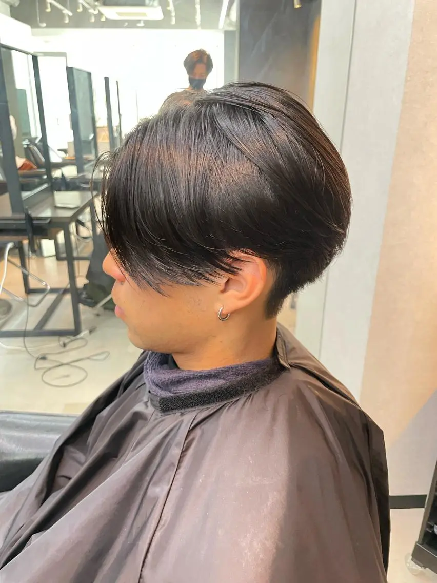 ショート メンズ くせ毛 毛流れ縮毛矯正✨ メンズ那智優貴のヘアスタイル
