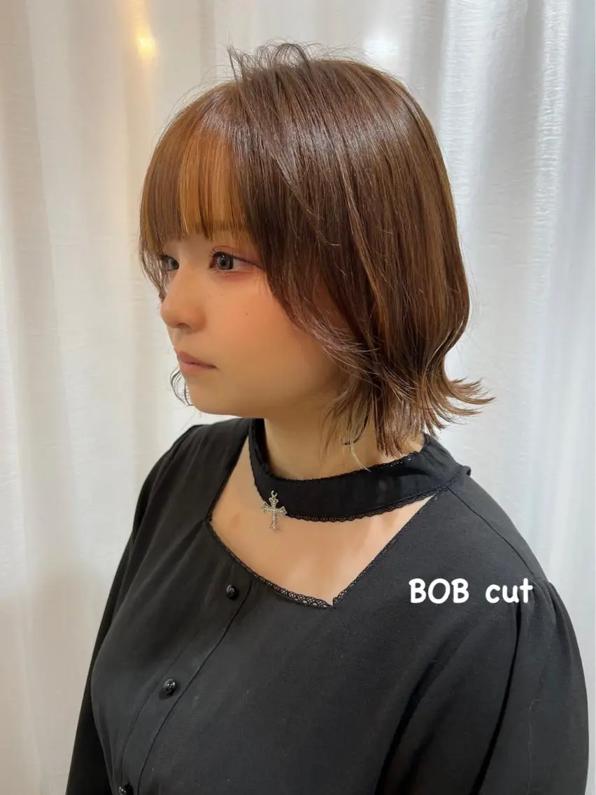 ショート カラー パーマ ヘアアレンジ キッズ ネイル マツエク・マツパ アイブロウ belta.🌱 安藝夏花🌻のヘアスタイル