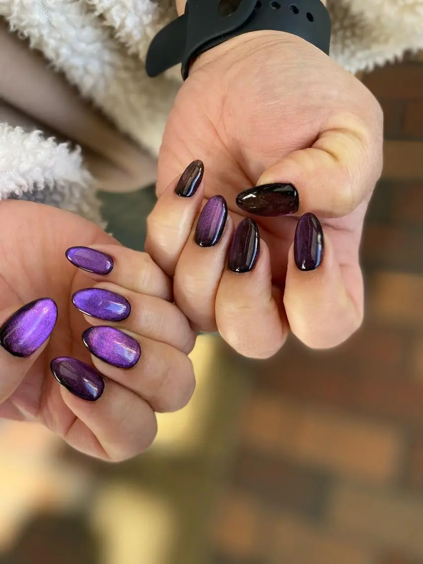 ネイル ジェルネイル マグネットネイル ピンク ハンドネイル nailsalon ∞ ﾐｶﾅﾙ ∞のネイルデザイン