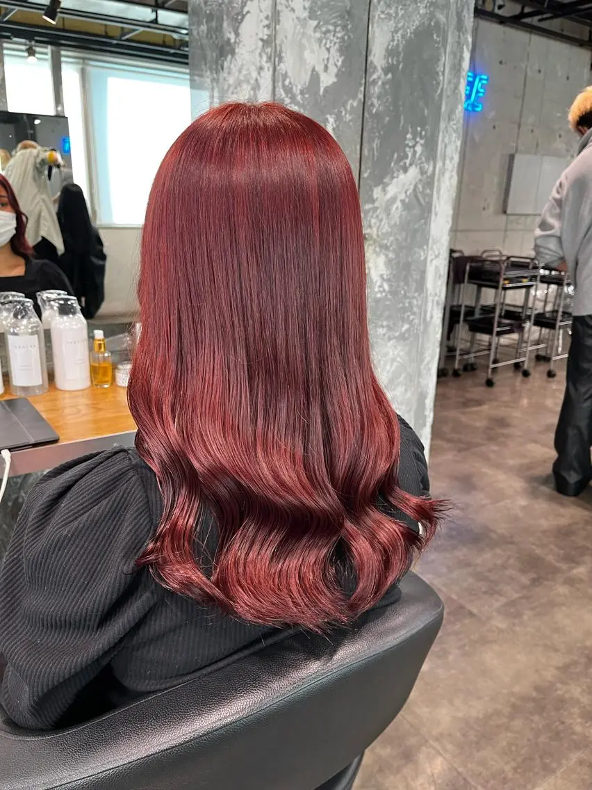 ロング ヘアカラー トリートメント ヘッドスパ ヘアセット 🪞透明感カラー🫧 縮毛矯正🥇かずきのヘアスタイル