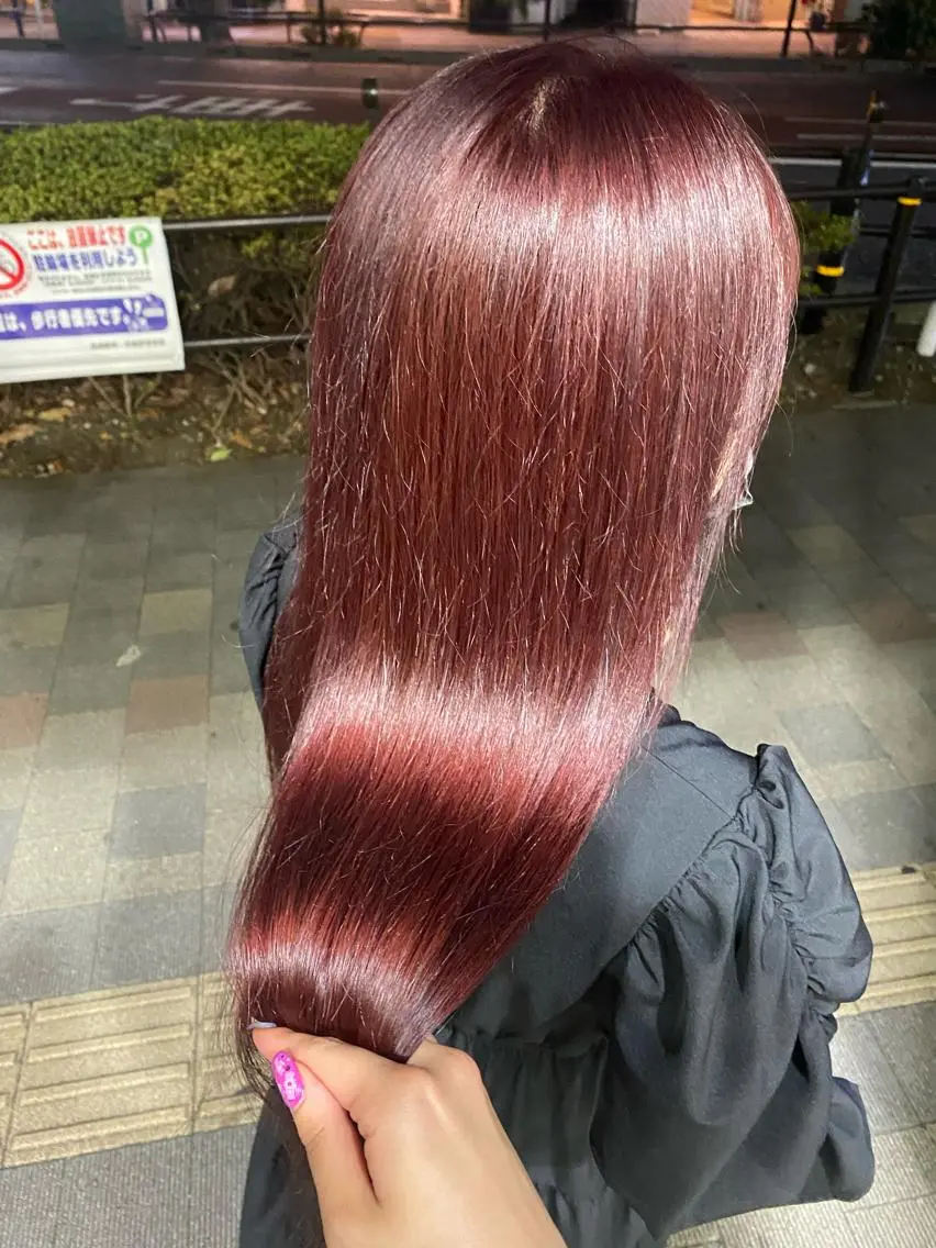 ロング カラー ヘアアレンジ TSUNA 🌙 Lim 五反田のマツエク・マツパデザイン