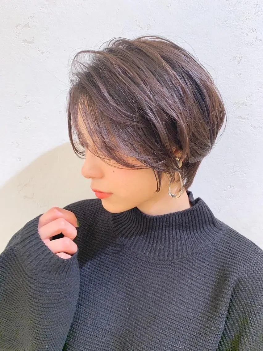 ショート カラー パーマ 仙台Ｉ韓国レイヤー Ｉ髪質改善Ｉ伊藤拓海のヘアスタイル