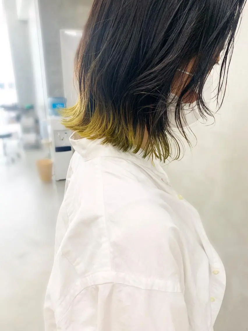 カラー ブリーチ イエローカラー モエ 代々木公園/神山町のヘアスタイル