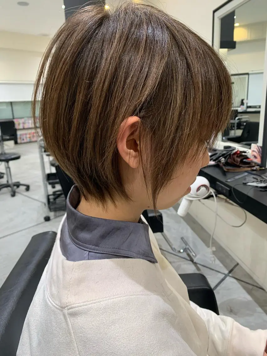 ショート ショートボブ ボブ ショートヘア カット 喜友名 泉樹のヘアスタイル