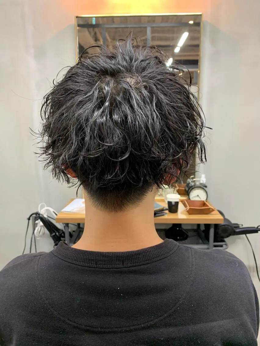 ショート パーマ メンズ カット パーマ 【S.BROOM】 店長　西川徹のヘアスタイル