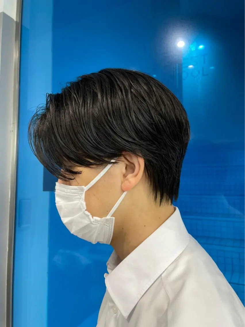 パーマ メンズ 松戸レイヤーカット 塚原悠斗のヘアスタイル