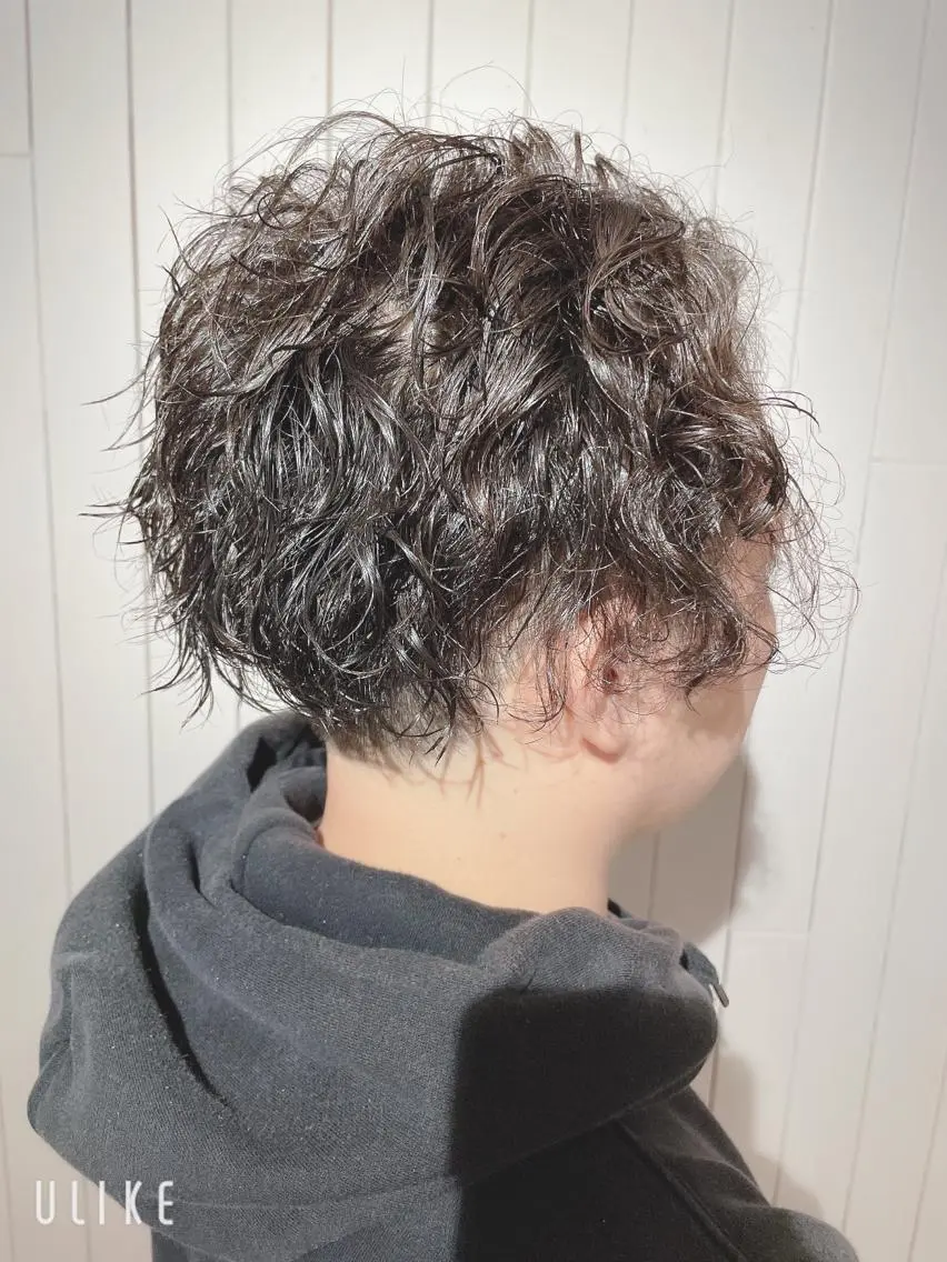 ショート パーマ メンズ メンズパーマ ツイストスパイラルパーマ スパイラルパーマ カット パーマ ❣️モードケイズ塚口 和田一将のヘアスタイル
