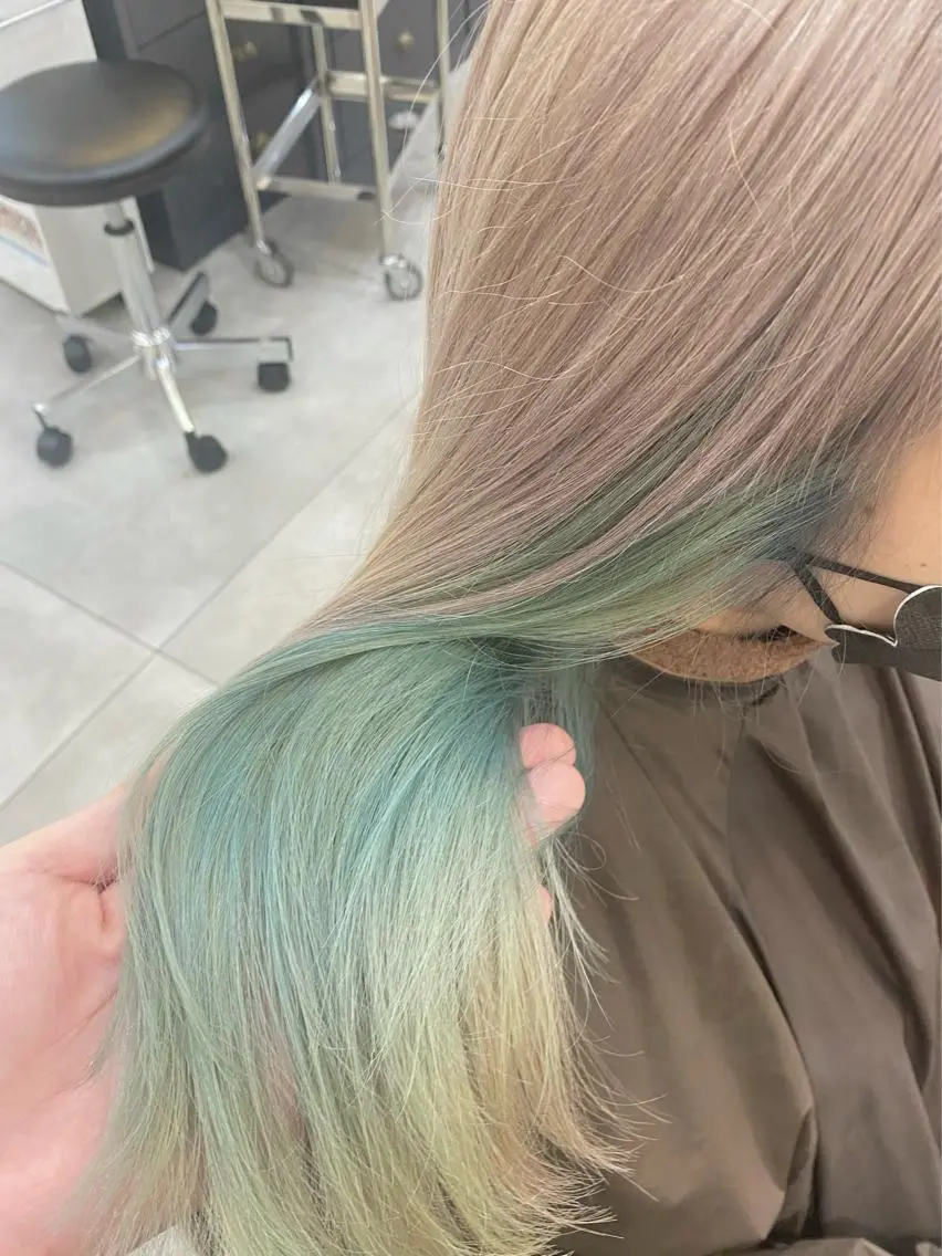 ロング ヘアカラー トリートメント akina*ブリーチ ♡トレンドヘアのヘアスタイル