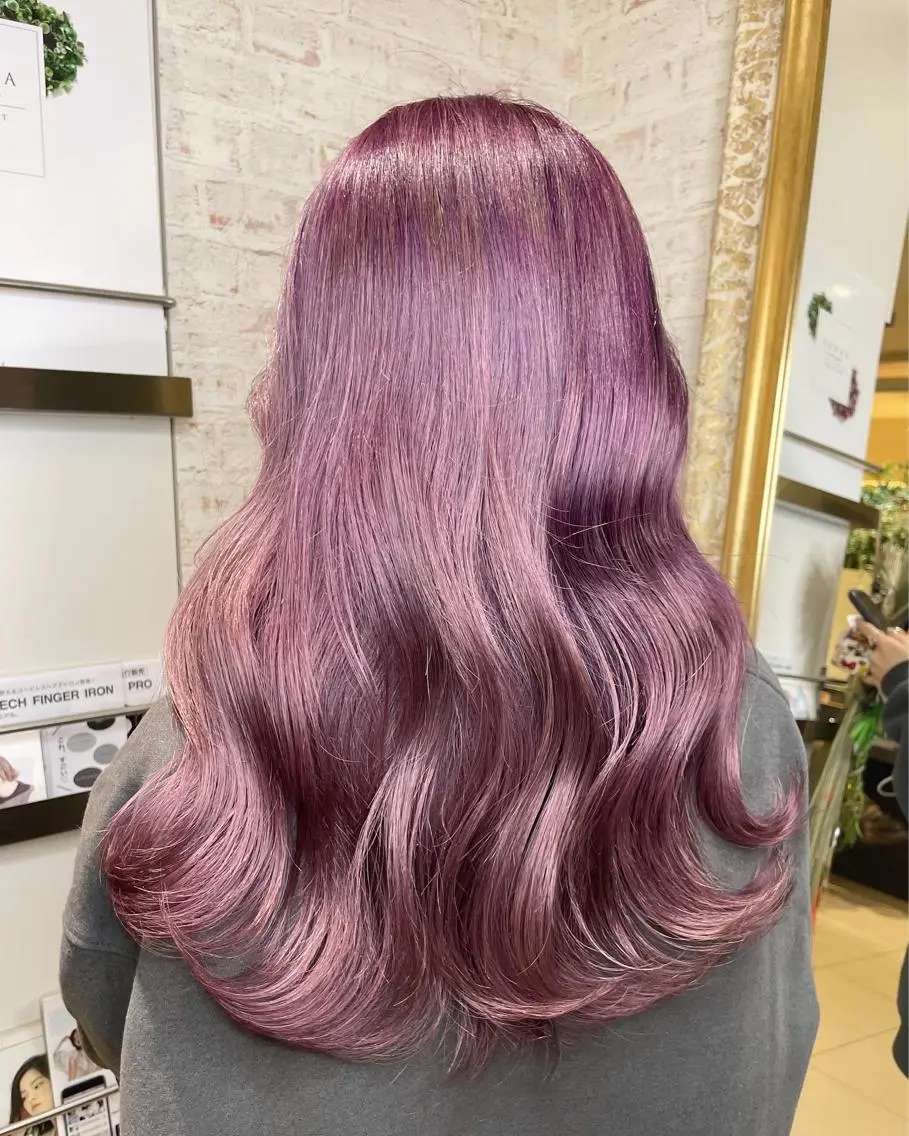 ロング カラー ラベンダーカラー ラベンダーピンク ピンクカラー ヘアカラー 🩵アンブレラカラー 髪質改善 丸尾】のヘアスタイル