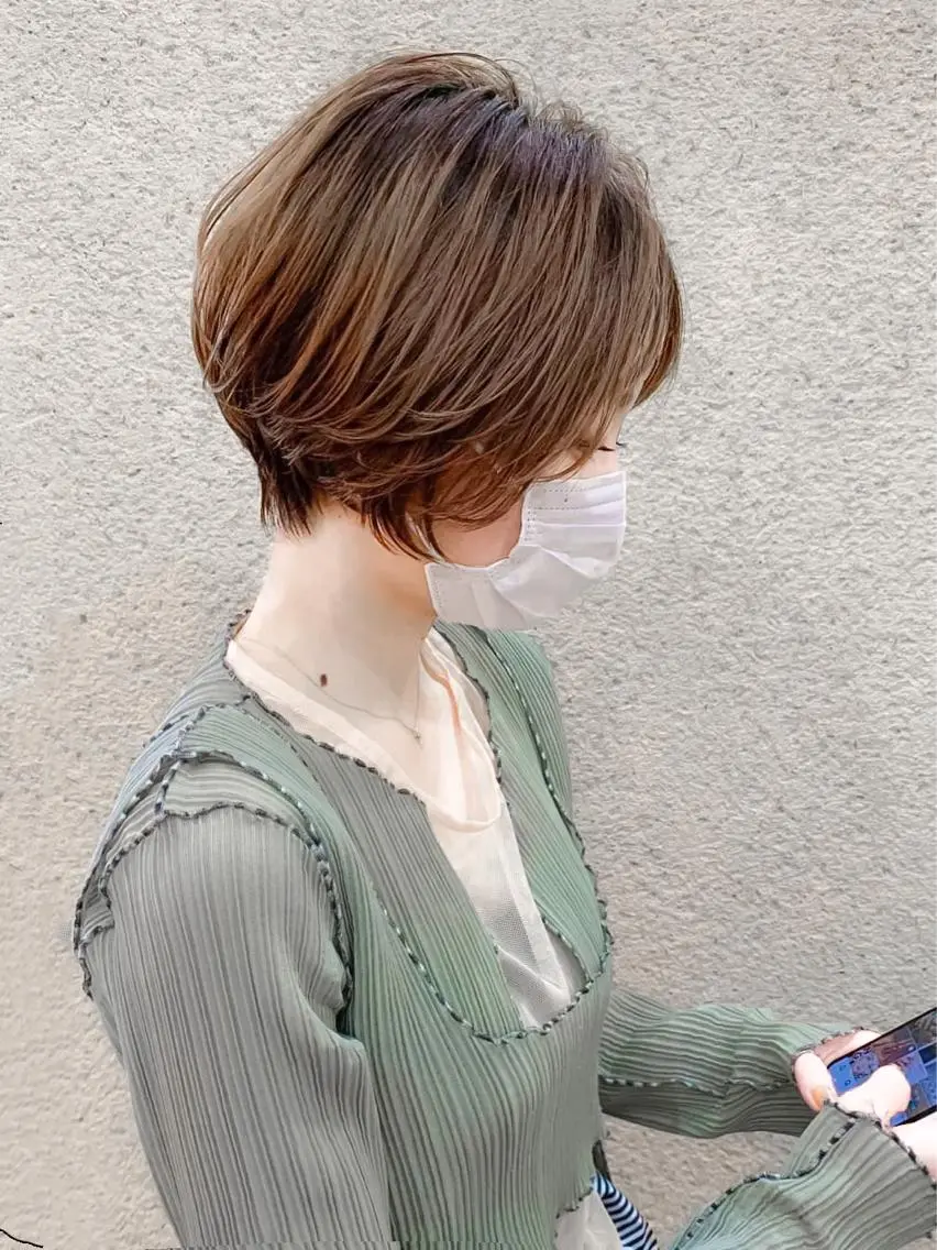 ショート ショートヘア 角戸 りおのヘアスタイル