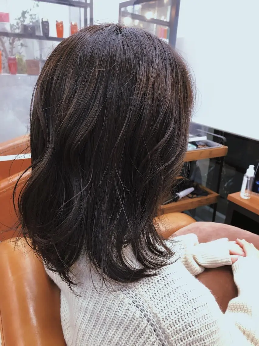 ミディアム 似合わせカット トリートメント カット ヘアカラー トリートメント 杉野 凜のヘアスタイル