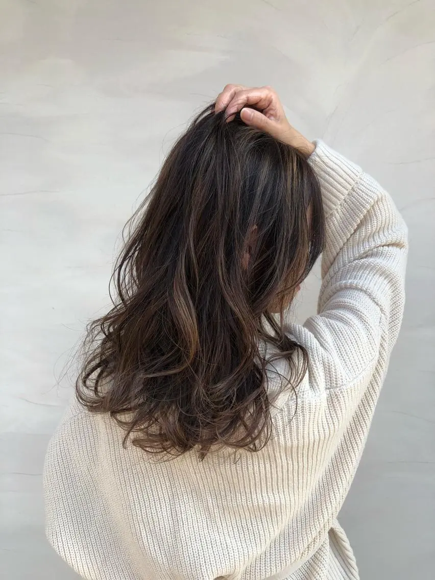 セミロング カラー 増山 大起のヘアスタイル