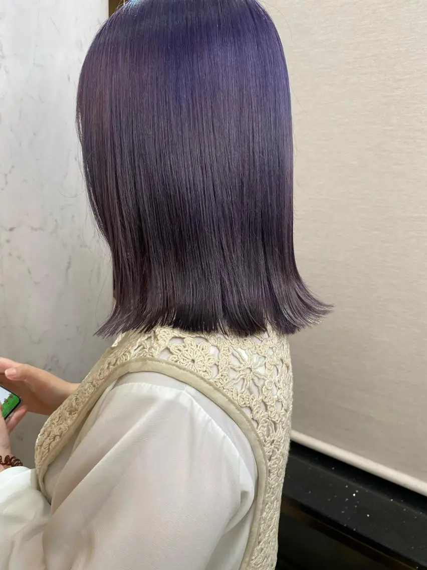 ミディアム かえ🩶韓国ボブ🎀 透明感カラー🥣のヘアスタイル